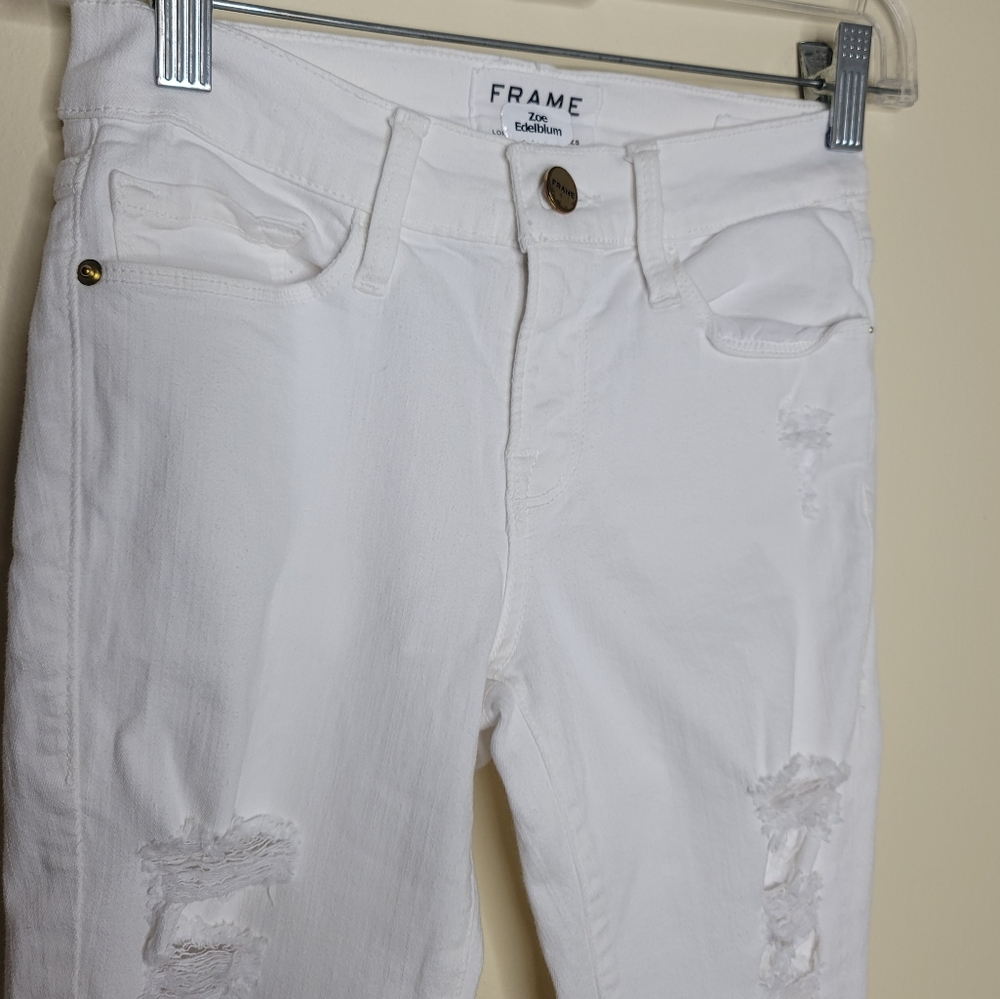 Frame Le Skinny de jeanne Distressed Jeans sz24 - Picture 10 of 15